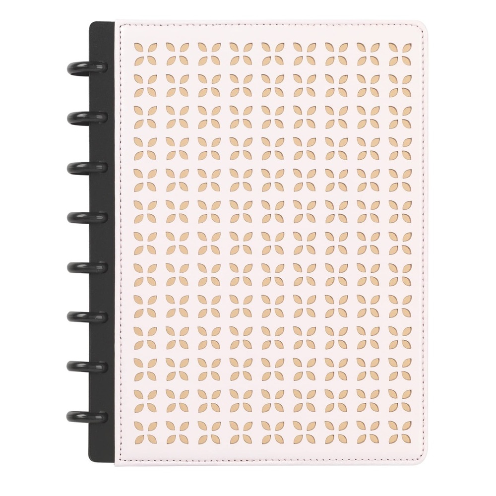 TUL® Discbound Notebook With Die-Cut Leather Cover, Junior Size